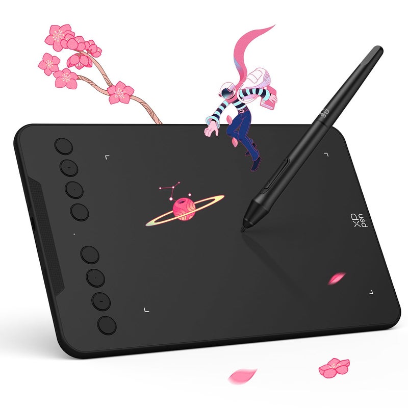 XP-PEN تابلت الرسم XPPen Deco Mini7 V2 المحدث - 16384 مستوى من الضغط مع قلم بدون بطارية، 7 × 4 لوحة رسم OSU، 8 أزرار سريعة للفن الرقمي، التعليم، الألعاب، تابلت جرافيك لجهاز Chrome، PC، Mac، Android - Image 1